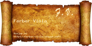 Ferber Viola névjegykártya